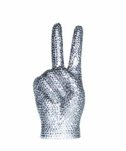 Interior Illusion Plus Interior Illusions Plus Graphite Rhinestone Peace Sign Tabletop - 9" tall.