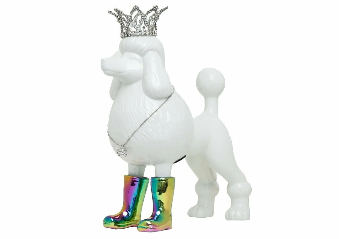 Interior Illusion Plus Interior Illusions Plus Iridescent Poodle with Necklace and Crown Bank - 10.5" tall 1 Interior Illusion Plus Interior Illusions Plus Iridescent Poodle with Necklace and Crown Bank - 10.5" tall