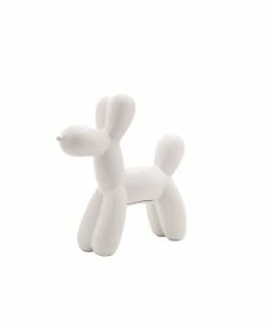 Interior Illusion Plus Interior Illusions Plus White Mini Balloon Dog Bank 7.5" tall