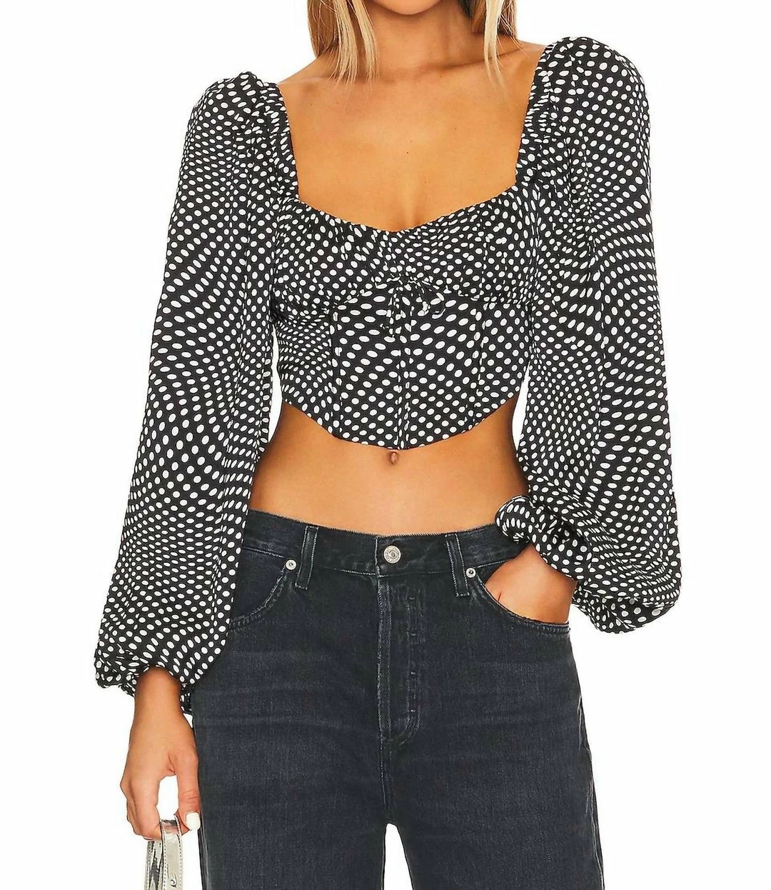 For Love & Lemons women Kat Top in Black 3 For Love & Lemons women Kat Top in Black - Image 3