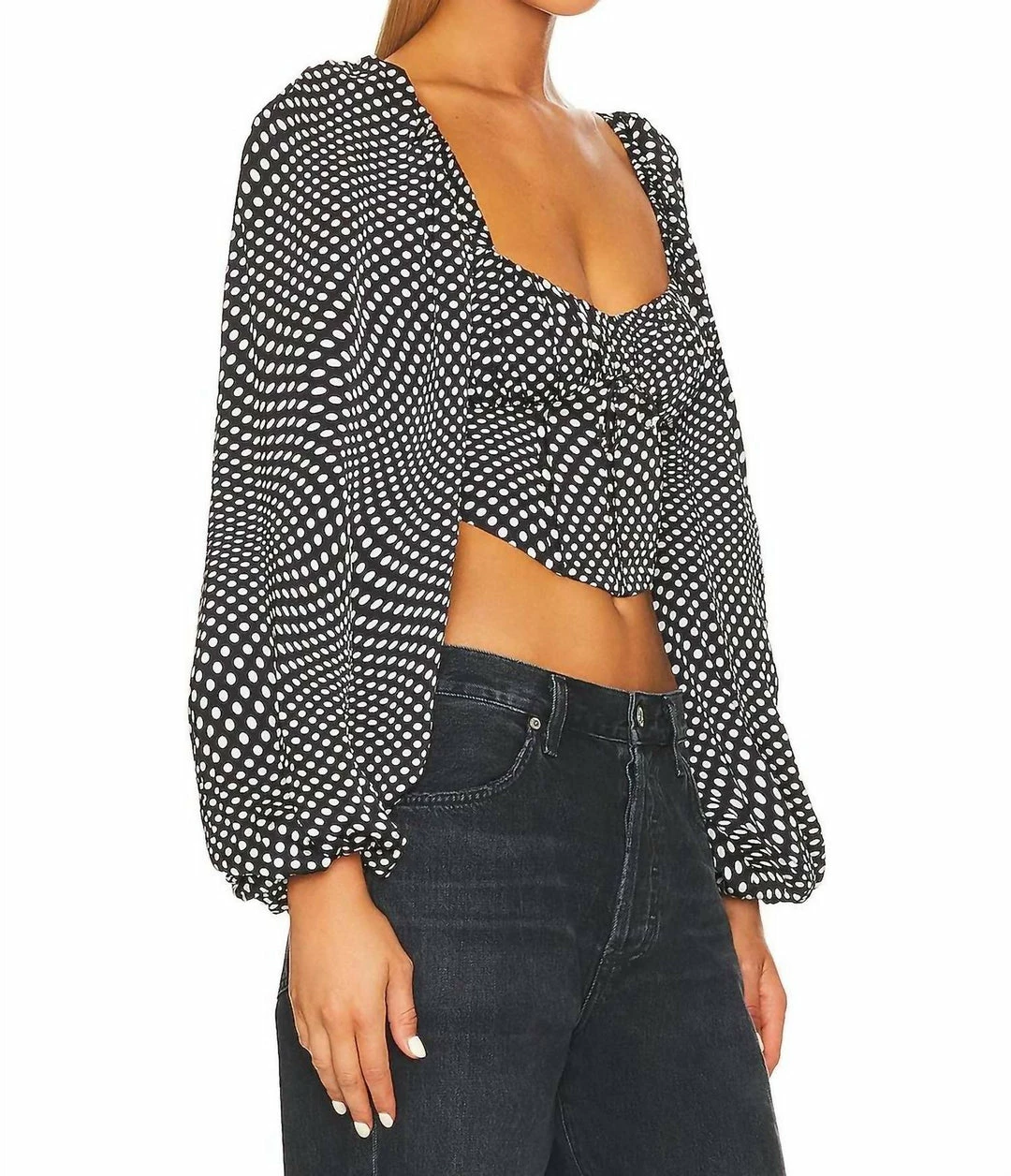 For Love & Lemons women Kat Top in Black 2 For Love & Lemons women Kat Top in Black - Image 2