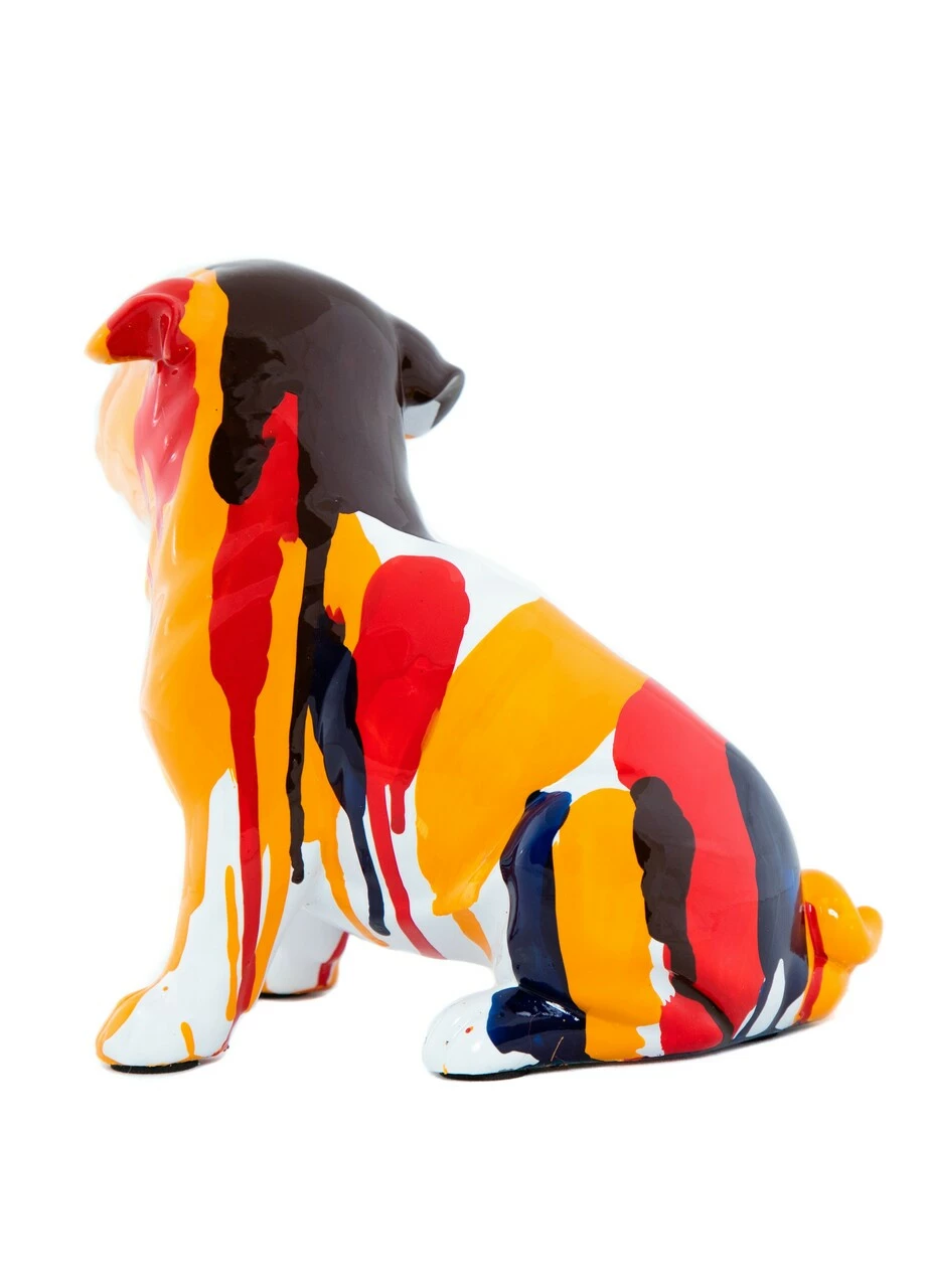 Interior Illusion Plus Interior Illusions Plus Bulldog Sitting Splatter Art Dog - 7.5" tall 2 Interior Illusion Plus Interior Illusions Plus Bulldog Sitting Splatter Art Dog - 7.5" tall - Image 2