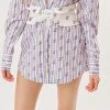 For Love & Lemons women Dahlia Boyfriend Shirt in Blue