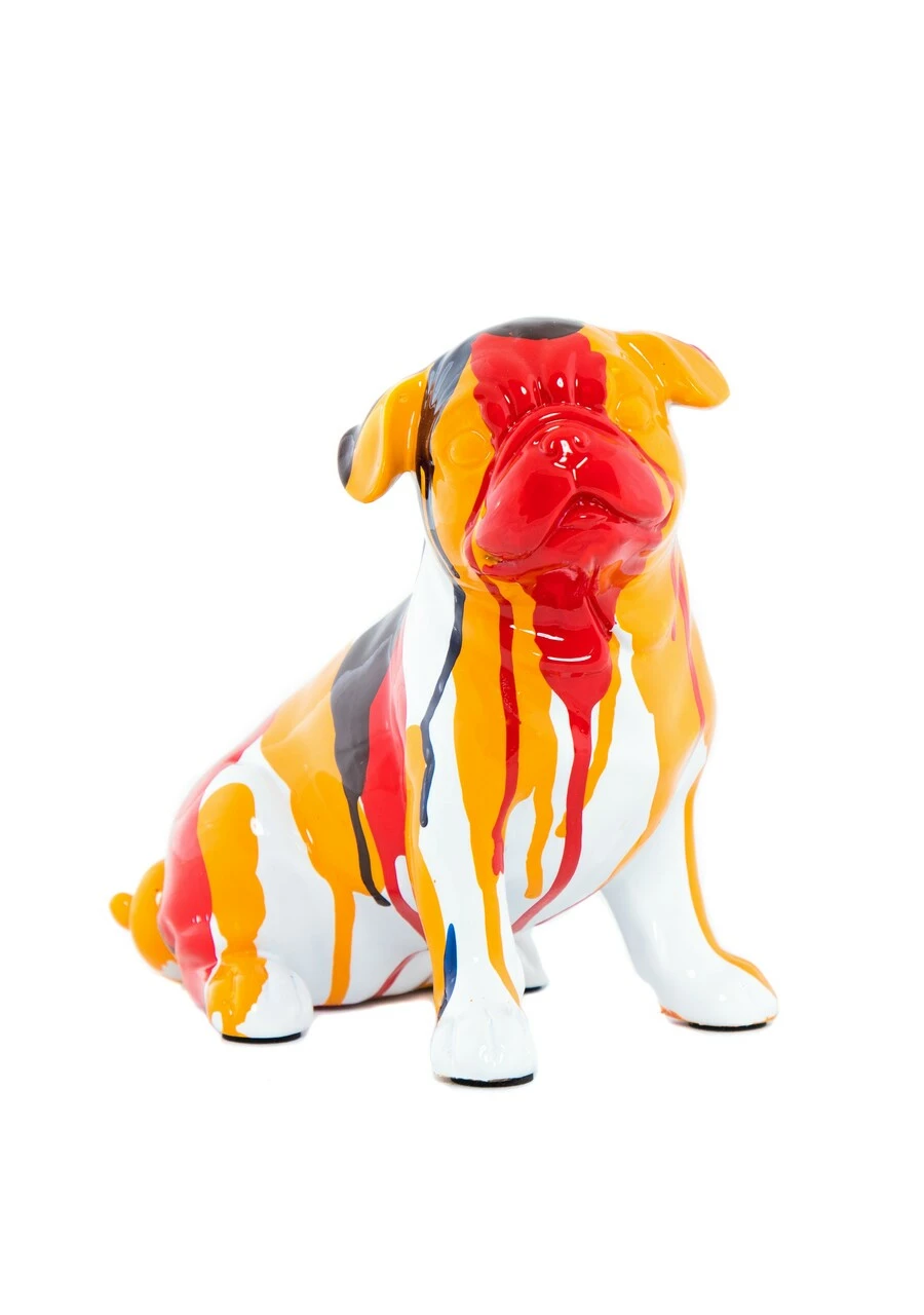 Interior Illusion Plus Interior Illusions Plus Bulldog Sitting Splatter Art Dog - 7.5" tall 1 Interior Illusion Plus Interior Illusions Plus Bulldog Sitting Splatter Art Dog - 7.5" tall