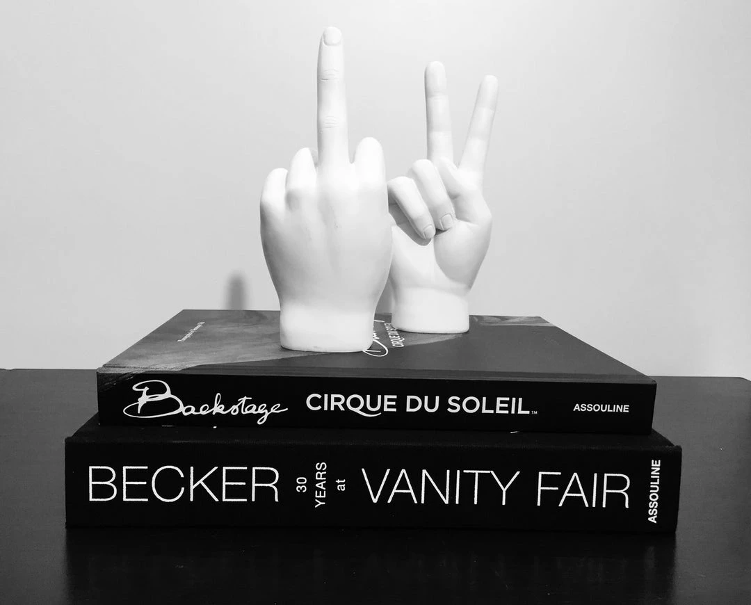 Interior Illusion Plus Interior Illusions Plus White Peace Sign Tabletop - 8" tall 3 Interior Illusion Plus Interior Illusions Plus White Peace Sign Tabletop - 8" tall - Image 3