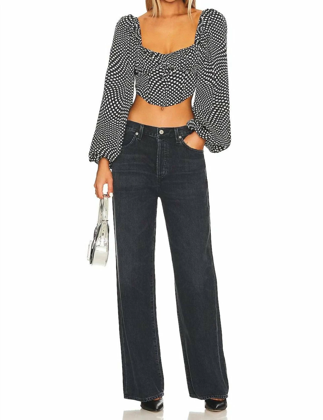 For Love & Lemons women Kat Top in Black 1 For Love & Lemons women Kat Top in Black