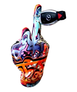 Interior Illusion Plus Interior Illusions Plus Street Art Middle Finger hand Wall Mount - 9" tall