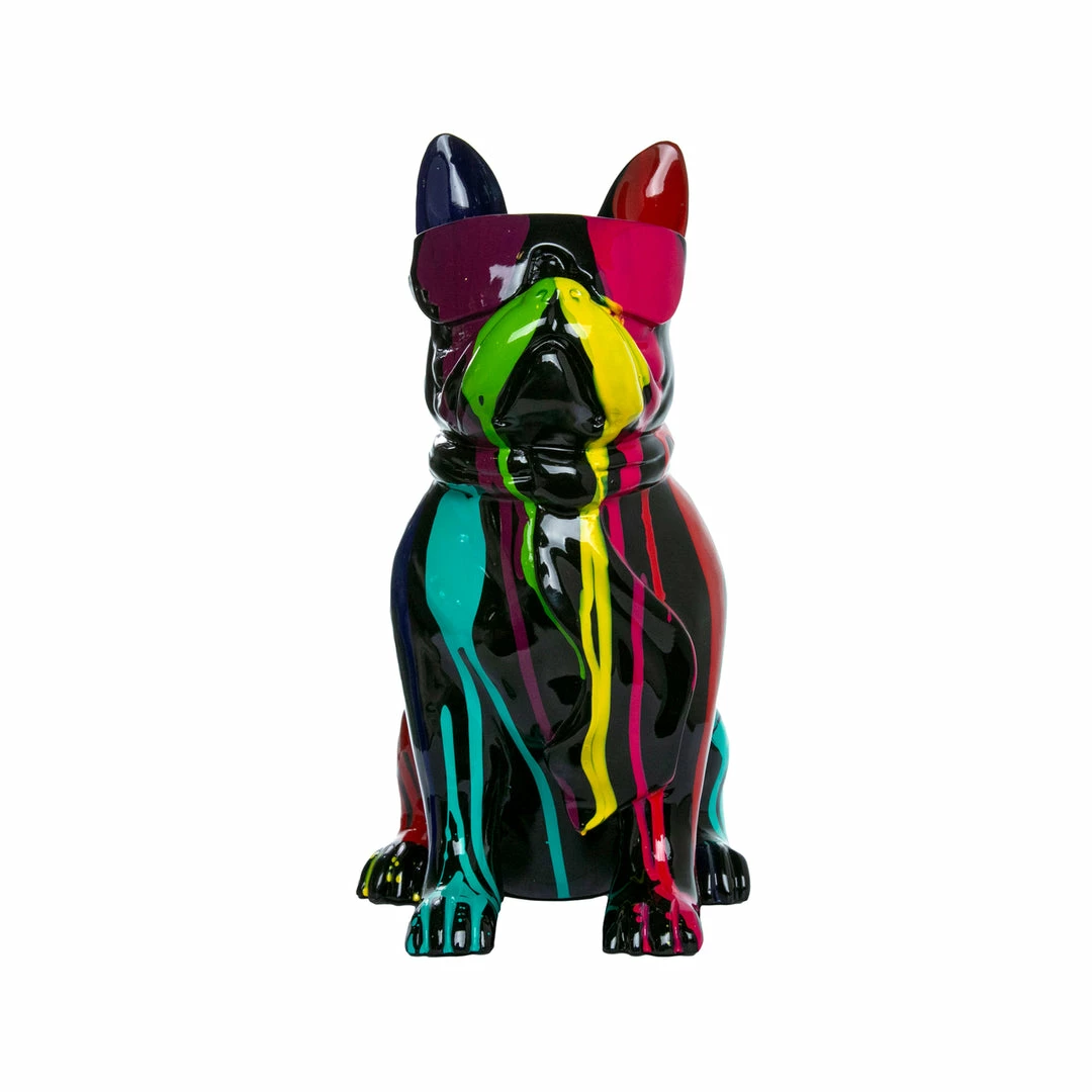 Interior Illusion Plus Interior Illusions Plus Black Expressionist Dog with Glasses - 14" tall