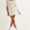 For Love & Lemons women Libby Mini Dress in White