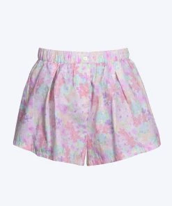 For Love & Lemons women Kennedy Floral-Print Cotton-Poplin Shorts in Pink Multi