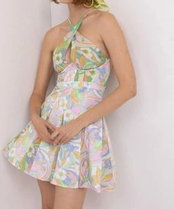 For Love & Lemons women Guinevere Dress in Green