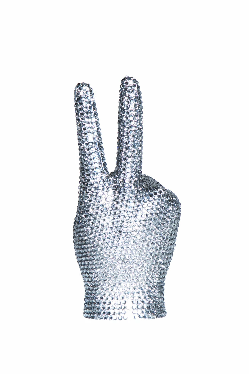 Interior Illusion Plus Interior Illusions Plus Graphite Rhinestone Peace Sign Tabletop - 9" tall. 2 Interior Illusion Plus Interior Illusions Plus Graphite Rhinestone Peace Sign Tabletop - 9" tall. - Image 2
