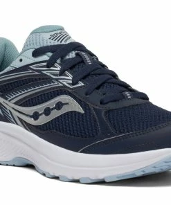 Saucony women Cohesion 14 Running Shoe in Navy | Light Blue