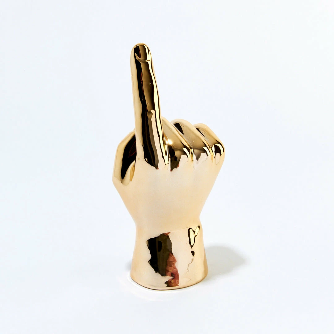 Interior Illusion Plus Interior Illusions Plus Gold Finger Pointing hand Tabletop decor - 9" tall 2 Interior Illusion Plus Interior Illusions Plus Gold Finger Pointing hand Tabletop decor - 9" tall - Image 2