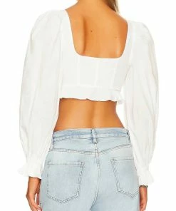 For Love & Lemons women Heather Crop Top in White -Sports Shoes Store 5880d8f5b4c74ae293b74cbde964f262 1080x