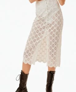 For Love & Lemons women Charmaine Midi Skirt in White