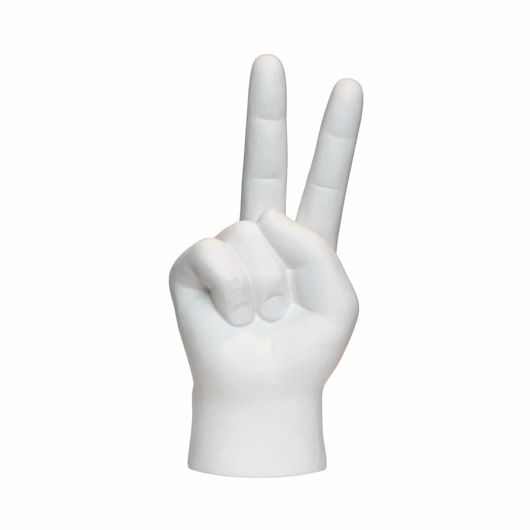 Interior Illusion Plus Interior Illusions Plus White Peace Sign Tabletop - 8" tall 1 Interior Illusion Plus Interior Illusions Plus White Peace Sign Tabletop - 8" tall