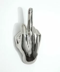 Interior Illusion Plus Interior Illusions Plus Silver Middle Finger hand Wall Mount - 7" long