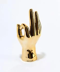 Interior Illusion Plus Interior Illusions Plus Gold "Ok" Hand Tabletop decor - 9" tall
