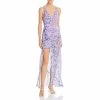 For Love & Lemons Tahiti Womens Bodysuit Halter Maxi Dress