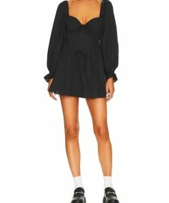For Love & Lemons women Ruth Mini Dress in Black