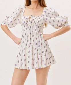 For Love & Lemons women Viola Mini Dress in White