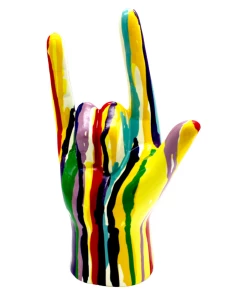 Interior Illusion Plus Interior Illusions Plus Graffiti I Love You hand Tabletop - 9" tall