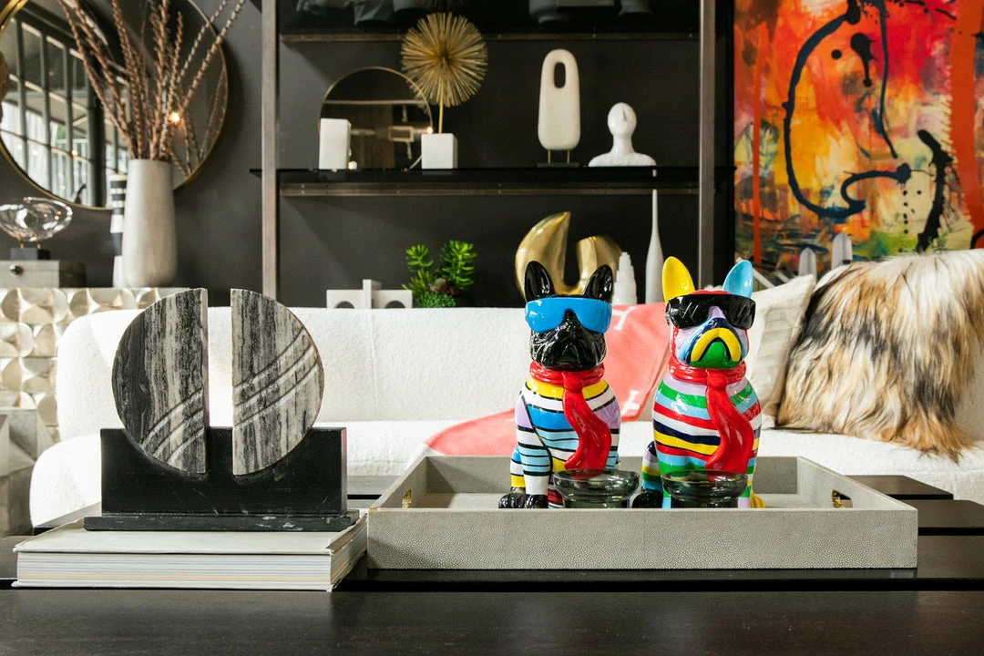 Interior Illusion Plus Interior Illusions Plus Stripe Dog with Blue Glasses - 14" tall 3 Interior Illusion Plus Interior Illusions Plus Stripe Dog with Blue Glasses - 14" tall - Image 3