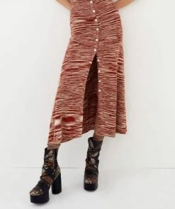 For Love & Lemons women Isabela Midi Dress in Brown