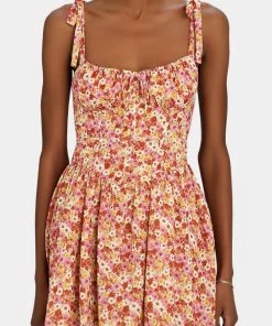 For Love & Lemons women Felicia Floral-Print Mini Dress In Red