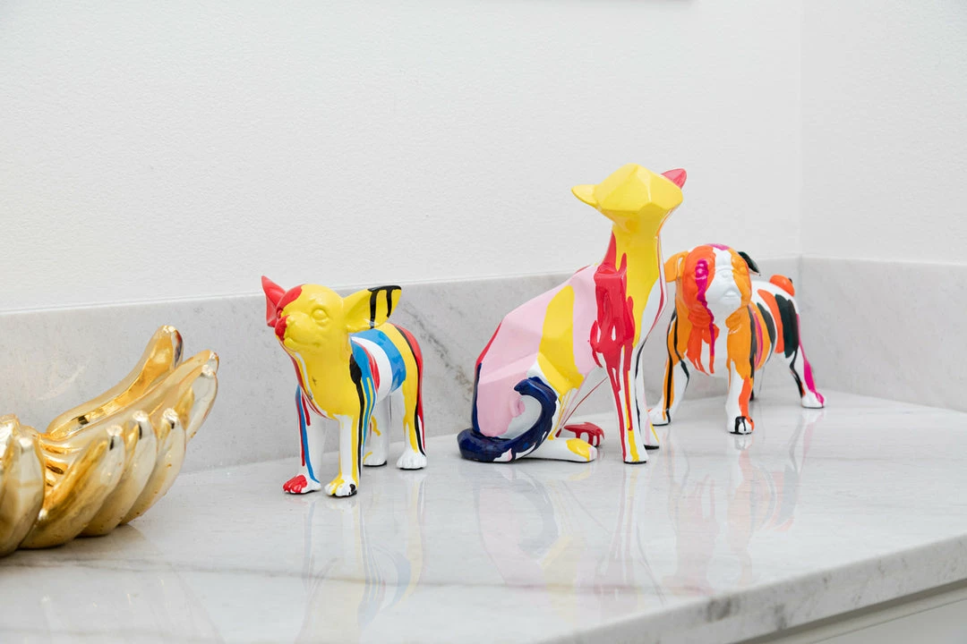 Interior Illusion Plus Interior Illusions Plus Standing Chihuahua Splatter Art Dog - 8.5" long 3 Interior Illusion Plus Interior Illusions Plus Standing Chihuahua Splatter Art Dog - 8.5" long - Image 3