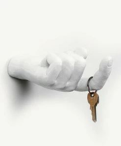 Interior Illusion Plus Interior Illusions Plus White Come Here Hand Wall Mount - 7.5" long