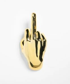 Interior Illusion Plus Interior Illusions Plus Gold Middle Finger Hand Wall Mount - 8.5" tall