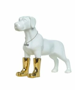 Interior Illusion Plus Interior Illusions Plus Dog with Gold Boots Bank - 9.25" tall