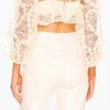 For Love & Lemons women Ysabelle Crop Top in Ivory