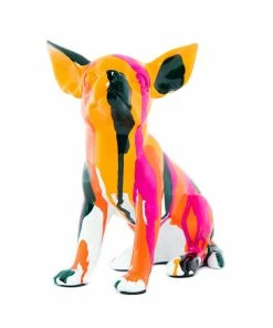 Interior Illusion Plus Interior Illusions Plus Sitting Chihuahua Splatter Art Dog - 7" tall