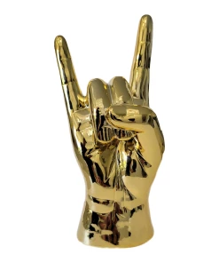 Interior Illusion Plus Interior Illusions Plus Gold Rock On hand Tabletop decor - 9in tall