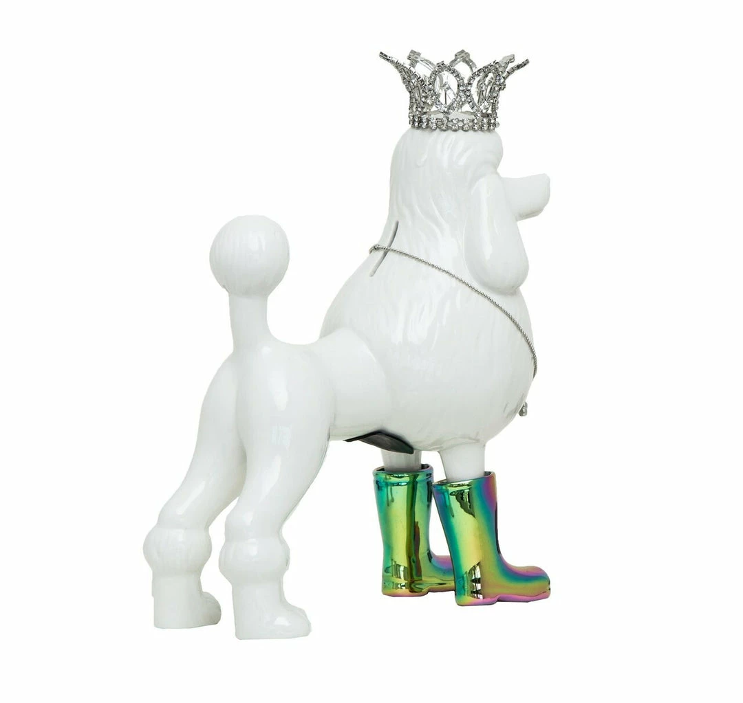 Interior Illusion Plus Interior Illusions Plus Iridescent Poodle with Necklace and Crown Bank - 10.5" tall 2 Interior Illusion Plus Interior Illusions Plus Iridescent Poodle with Necklace and Crown Bank - 10.5" tall - Image 2