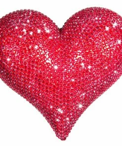 Interior Illusion Plus Interior Illusions Plus Red Rhinestone Love Heart - 7" wide.