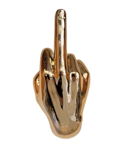 Interior Illusion Plus Interior Illusions Plus Bronze Middle Finger hand Wall Mount - 8.5" long