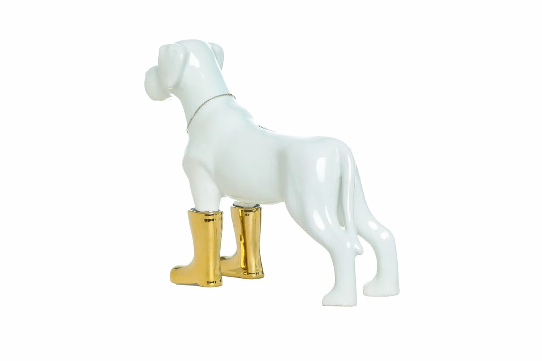 Interior Illusion Plus Interior Illusions Plus Dog with Gold Boots Bank - 9.25" tall 2 Interior Illusion Plus Interior Illusions Plus Dog with Gold Boots Bank - 9.25" tall - Image 2