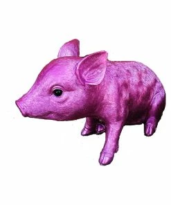 Interior Illusion Plus Interior Illusions Plus Pink Chrome Piggy Standing - 9.5" long