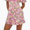 For Love & Lemons women Sasha Floral-Print Puff Sleeve Mini Dress in Pink Floral