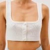 For Love & Lemons women Neve Crop Tank Sweater In White