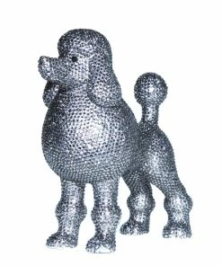 Interior Illusion Plus Interior Illusions Plus Graphite Rhinestone Poodle Decoration - 11" tall