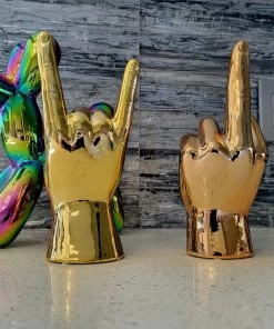 Interior Illusion Plus Interior Illusions Plus Gold Rock On hand Tabletop decor - 9in tall -Sports Shoes Store ee2dcb45bc3442e8bc1c4a418541a960 1080x