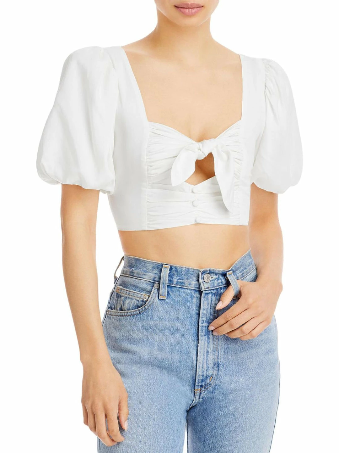 For Love & Lemons Womens Z Recycled Polyester Cropped 1 For Love & Lemons Womens Z Recycled Polyester Cropped