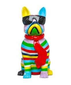 Interior Illusion Plus Interior Illusions Plus Stripe Dog with Black Glasses - 14" tall