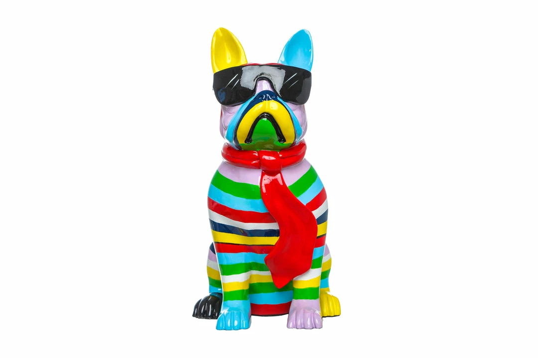 Interior Illusion Plus Interior Illusions Plus Stripe Dog with Black Glasses - 14" tall 1 Interior Illusion Plus Interior Illusions Plus Stripe Dog with Black Glasses - 14" tall