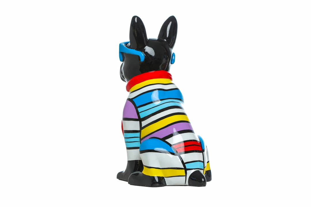 Interior Illusion Plus Interior Illusions Plus Stripe Dog with Blue Glasses - 14" tall 2 Interior Illusion Plus Interior Illusions Plus Stripe Dog with Blue Glasses - 14" tall - Image 2